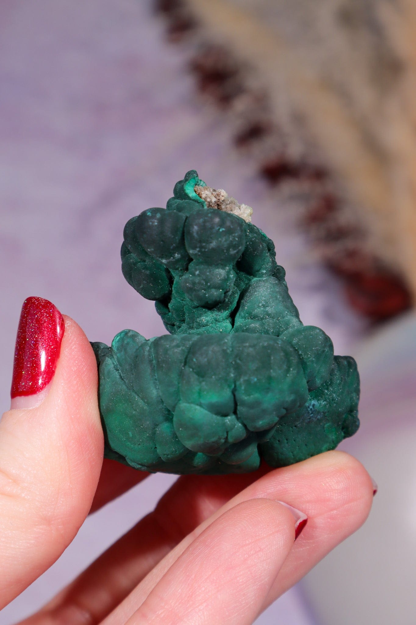 Malachite Stalactite 83gr , Zaire- Congo Minerals Tali & Loz Crystals