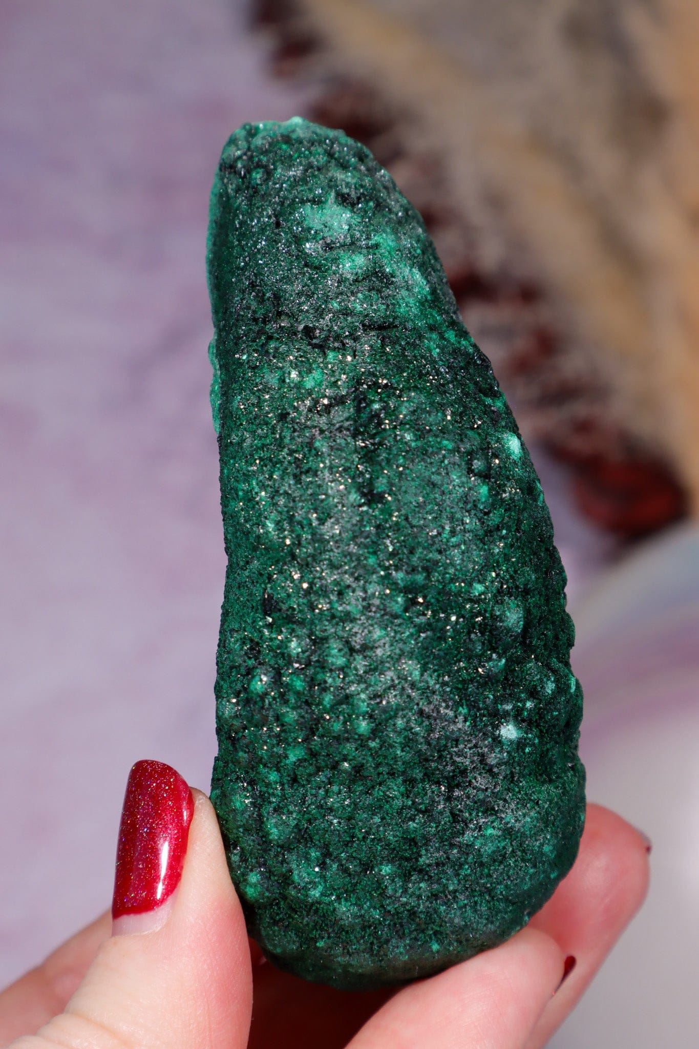 Malachite Stalactite Specimen 203gr, Zaire- Congo Minerals Tali & Loz Crystals