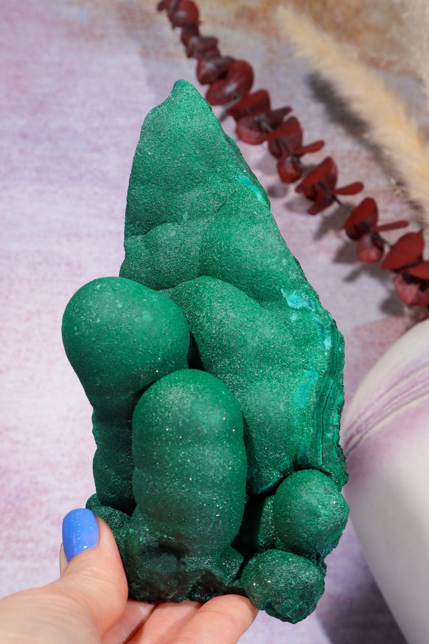 Malachite Twin Stalactite Specimen 0.7KG | Zaire- Congo Minerals Tali & Loz Crystals