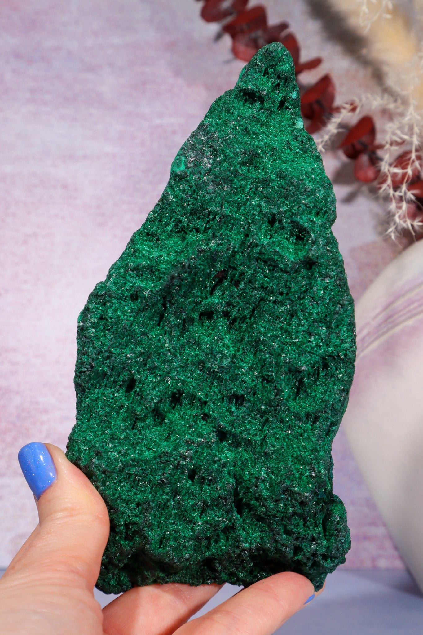 Malachite Twin Stalactite Specimen 0.7KG | Zaire- Congo Minerals Tali & Loz Crystals