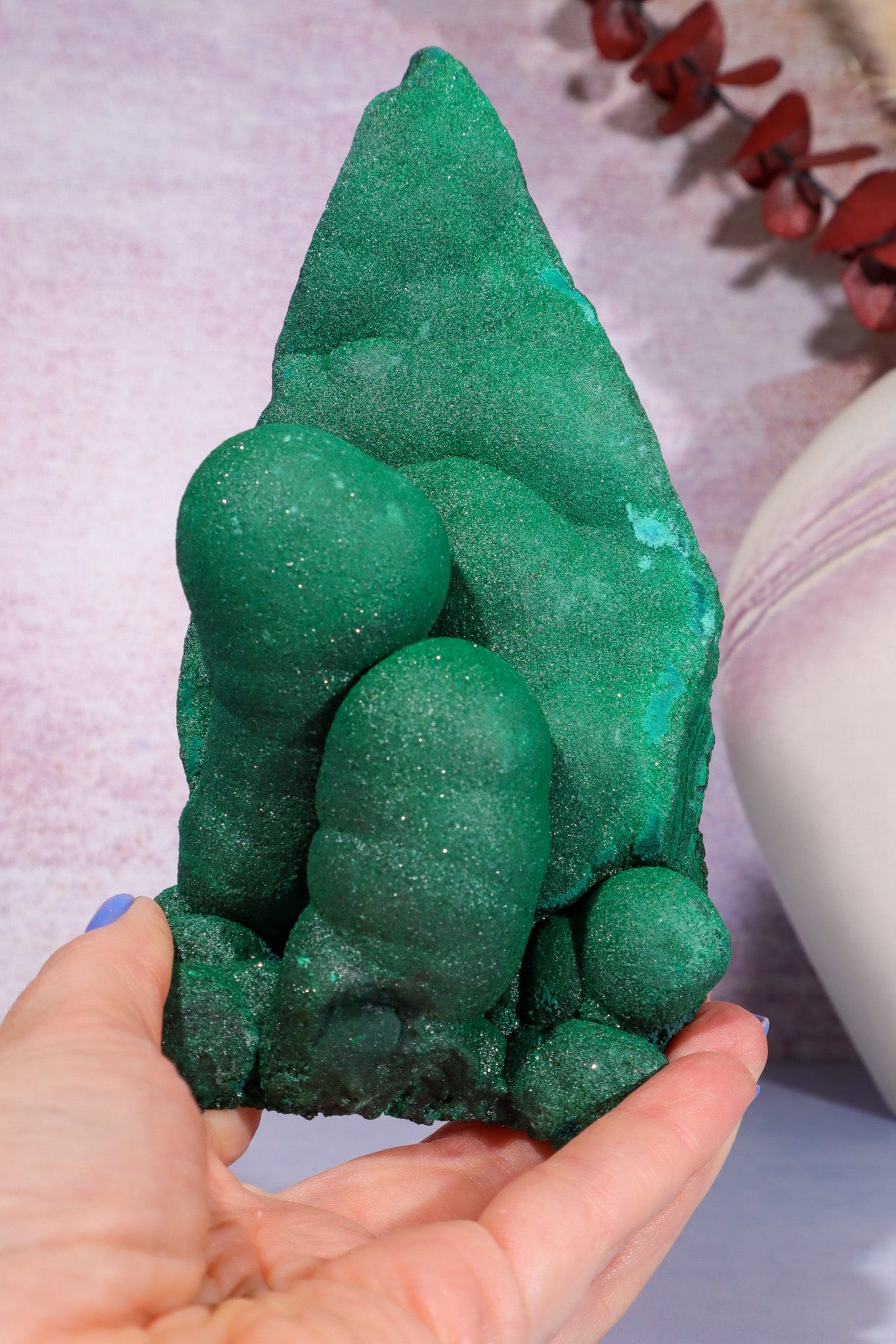 Malachite Twin Stalactite Specimen 0.7KG | Zaire- Congo Minerals Tali & Loz Crystals