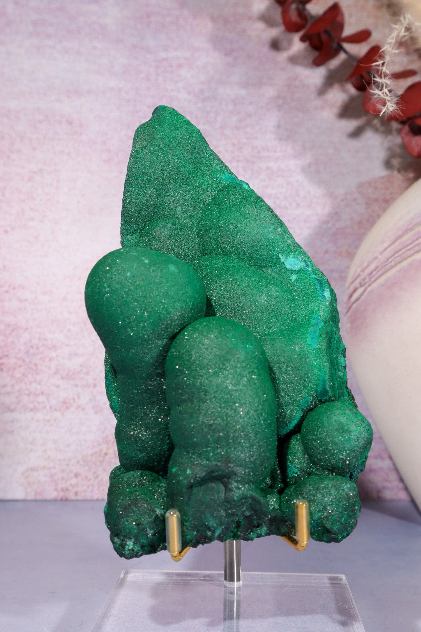 Malachite Twin Stalactite Specimen 0.7KG | Zaire- Congo Minerals Tali & Loz Crystals
