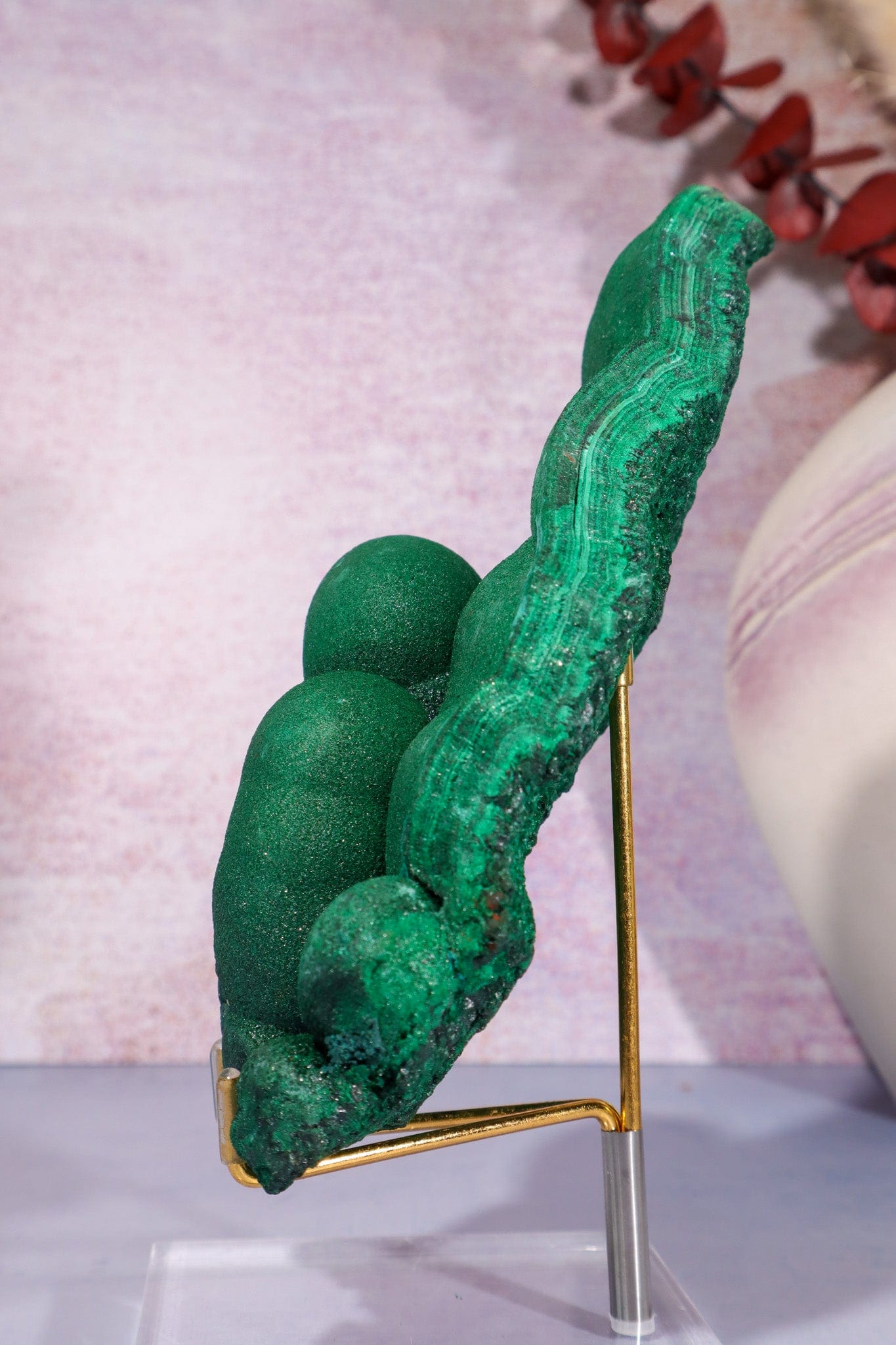 Malachite Twin Stalactite Specimen 0.7KG | Zaire- Congo Minerals Tali & Loz Crystals