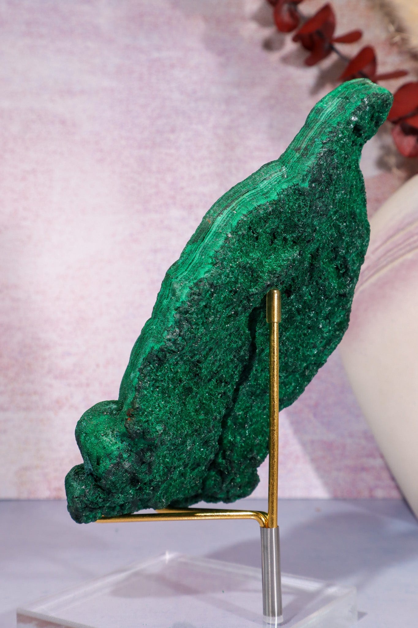 Malachite Twin Stalactite Specimen 0.7KG | Zaire- Congo Minerals Tali & Loz Crystals