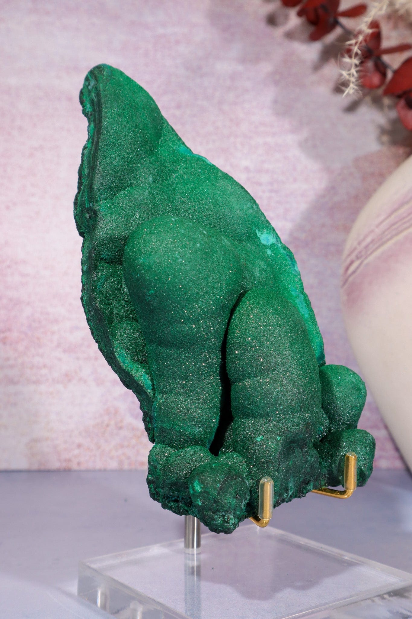 Malachite Twin Stalactite Specimen 0.7KG | Zaire- Congo Minerals Tali & Loz Crystals
