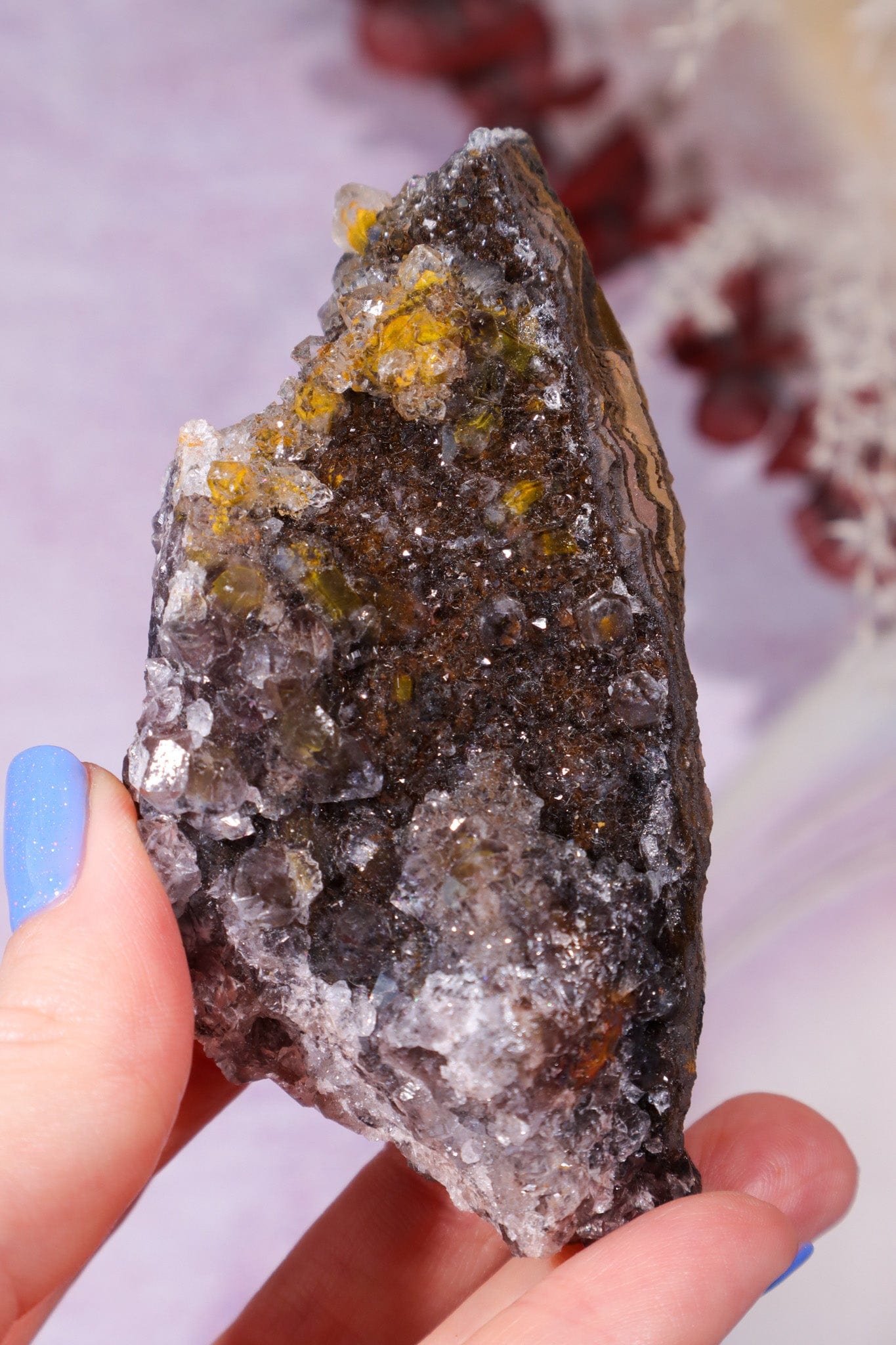 Manganese Quartz on Limonite 183gr Specimen Tali & Loz