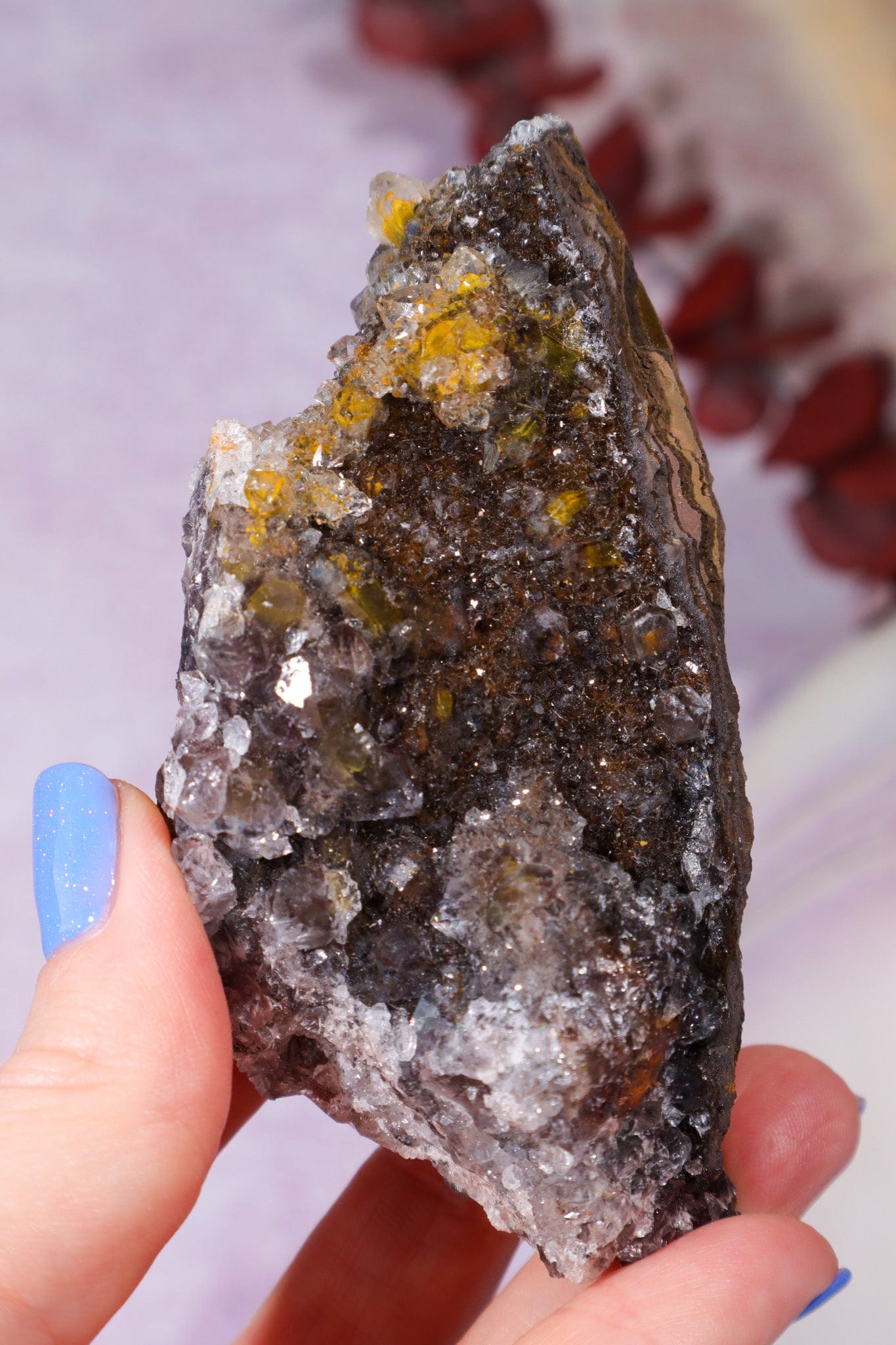 Manganese Quartz on Limonite 183gr Specimen Tali & Loz