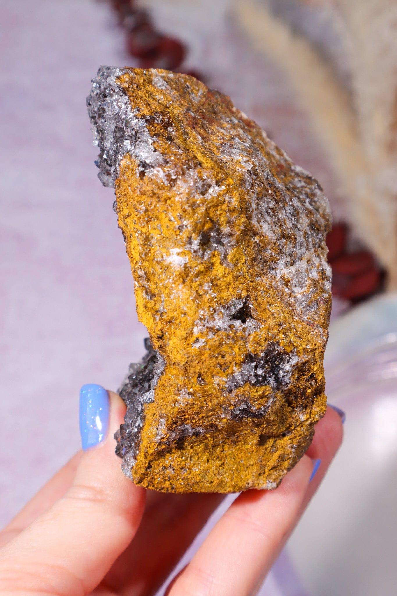 Manganese Quartz on Limonite 421gr Specimen Tali & Loz