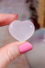 Mangano Calcite Heart | Small | Intuitively Chosen Heart Tali & Loz Crystals