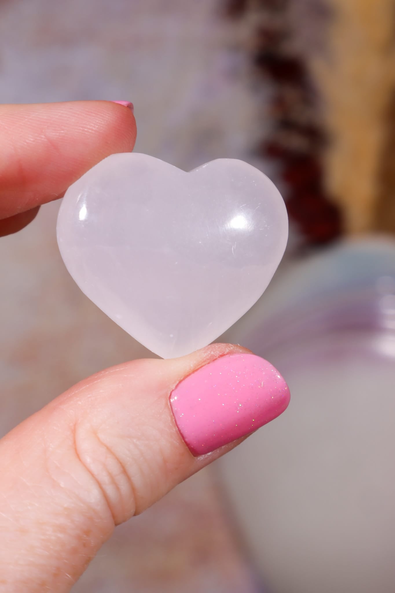 Mangano Calcite Heart | Small | Intuitively Chosen Heart Tali & Loz Crystals