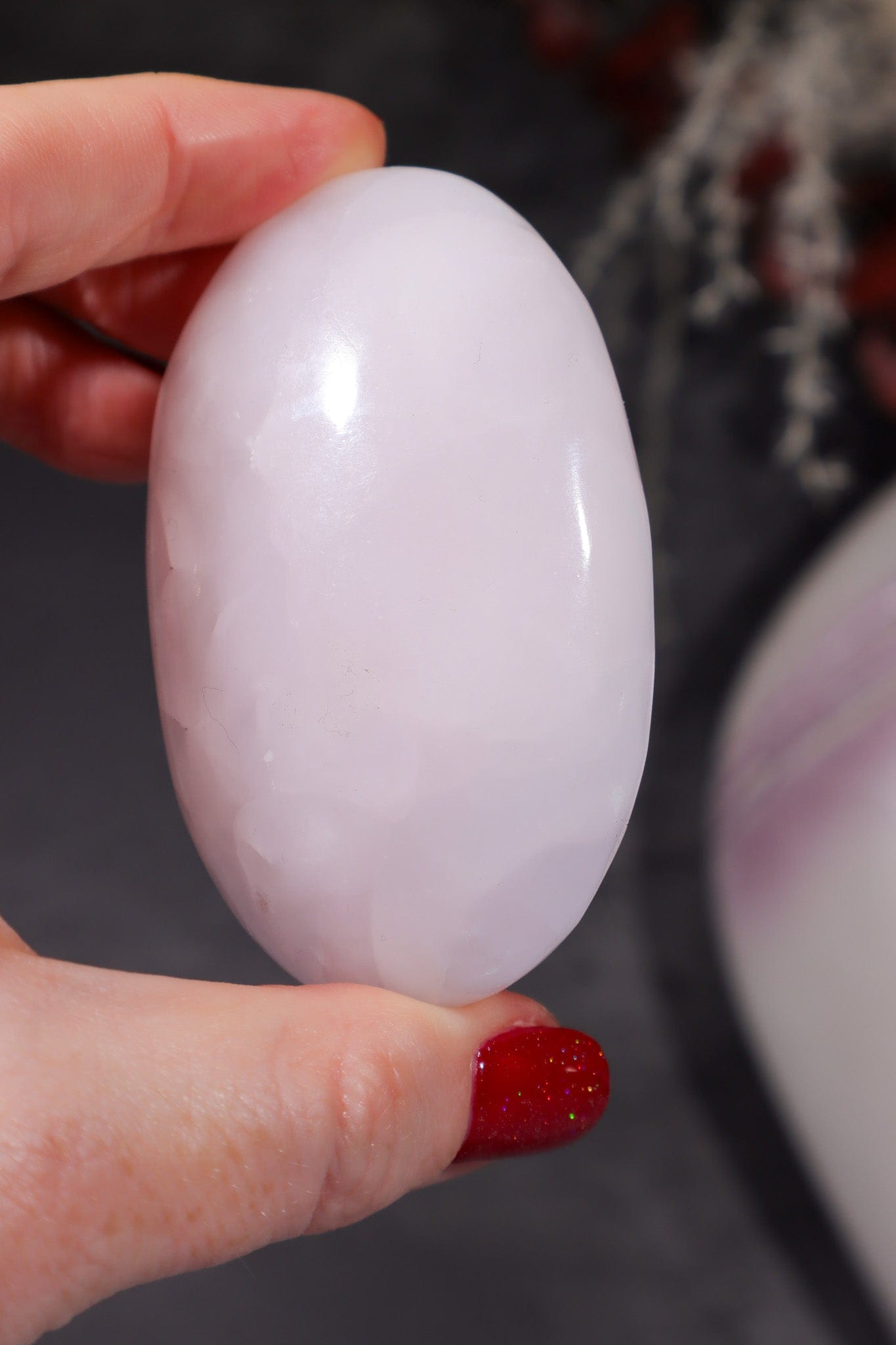 Mangano Calcite Palmstones 130 Grams Palmstones Tali & Loz Crystals