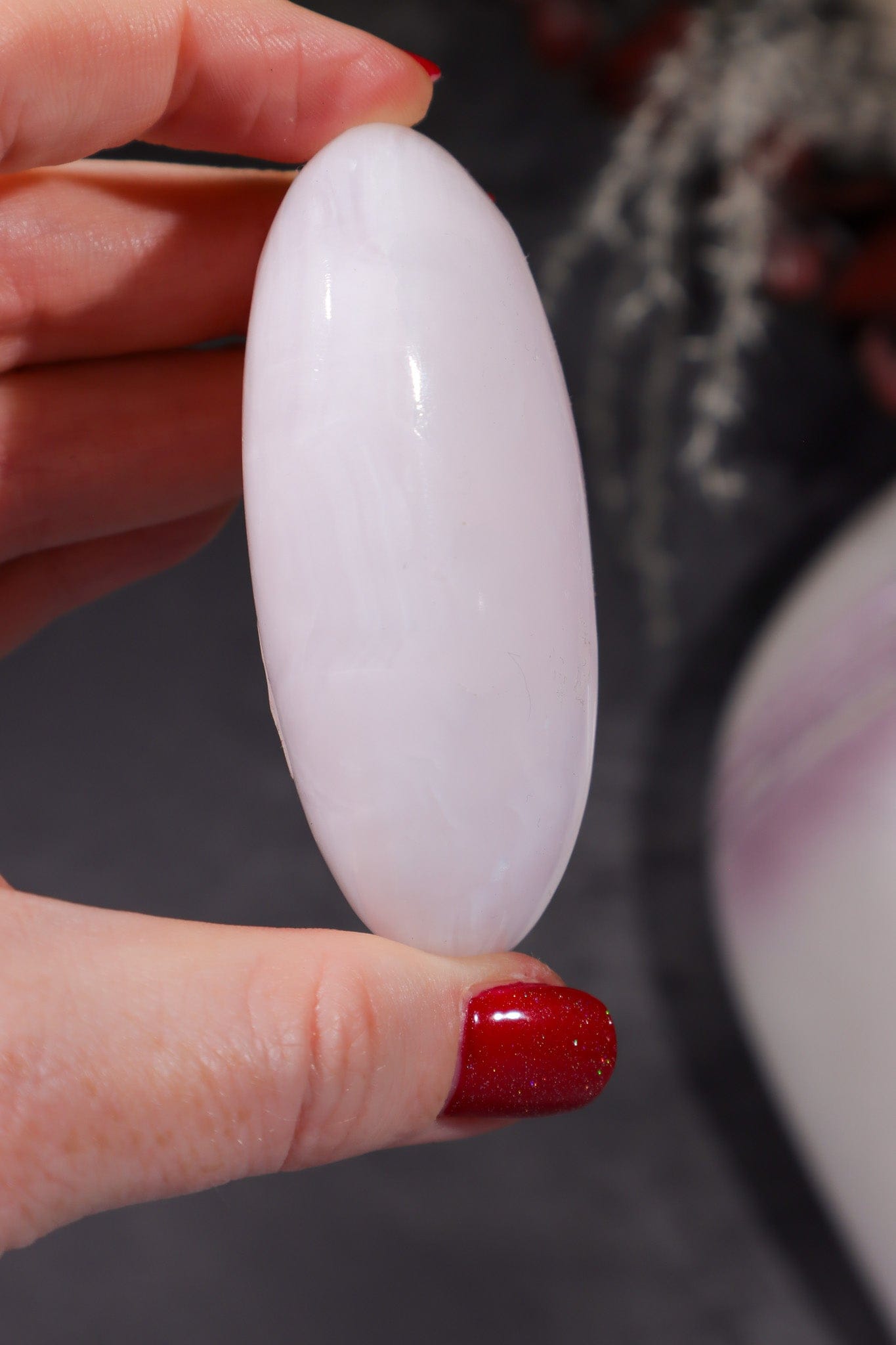 Mangano Calcite Palmstones 130 Grams Palmstones Tali & Loz Crystals