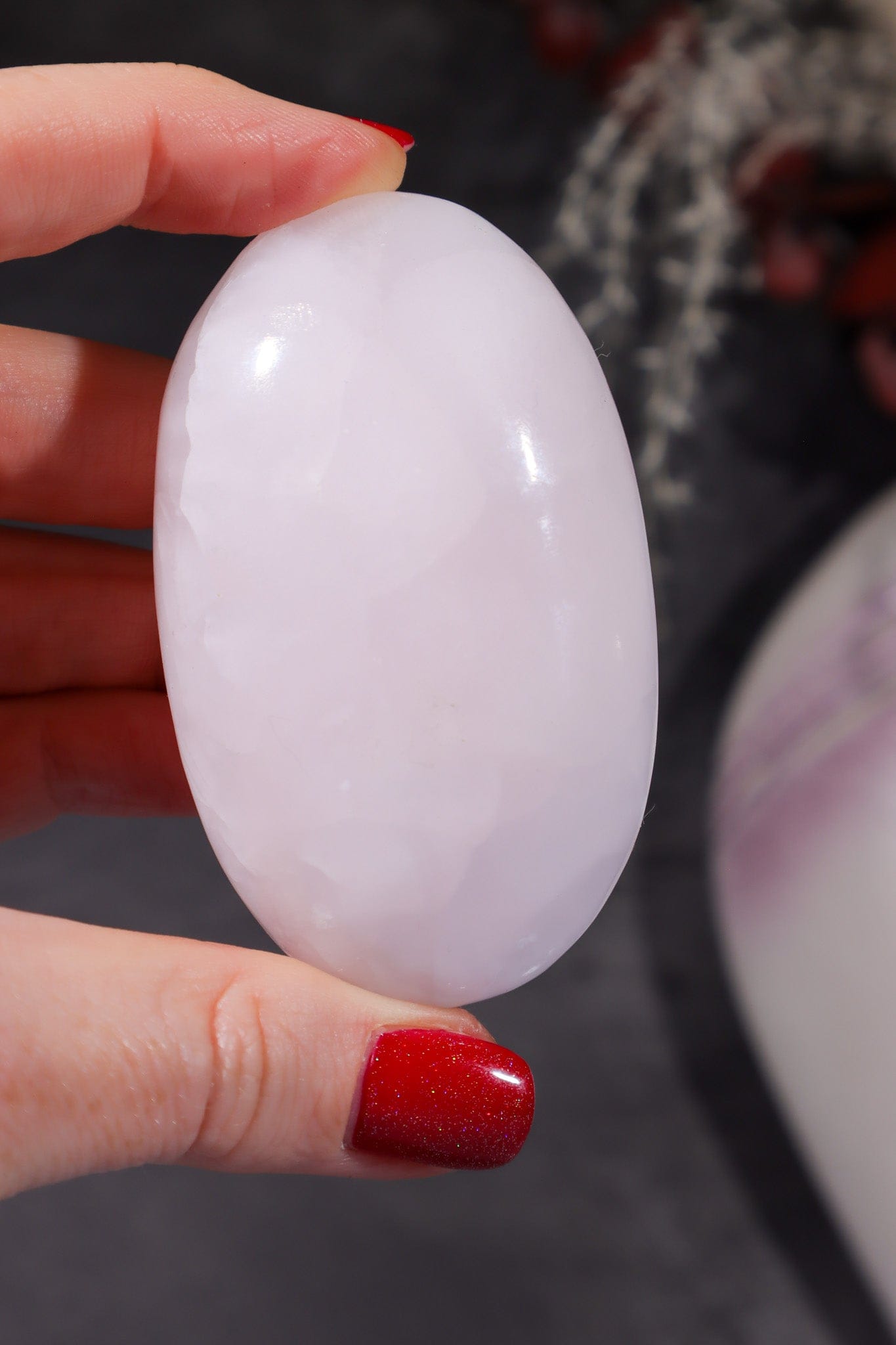 Mangano Calcite Palmstones 130 Grams Palmstones Tali & Loz Crystals