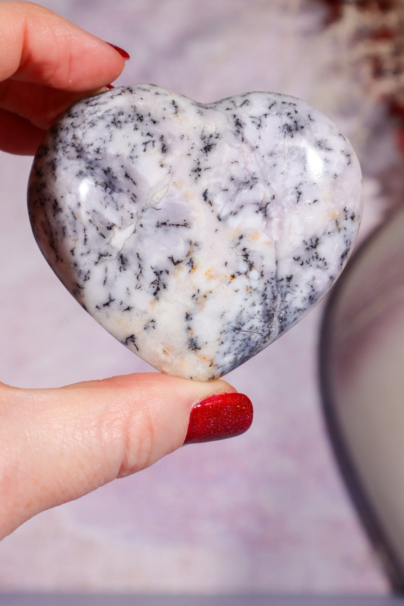 Merlinite Heart Carving 6.5-7cm, Madagascar Hearts Tali & Loz Crystals