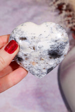 Merlinite Heart Carving 6.5-7cm, Madagascar Hearts Tali & Loz Crystals