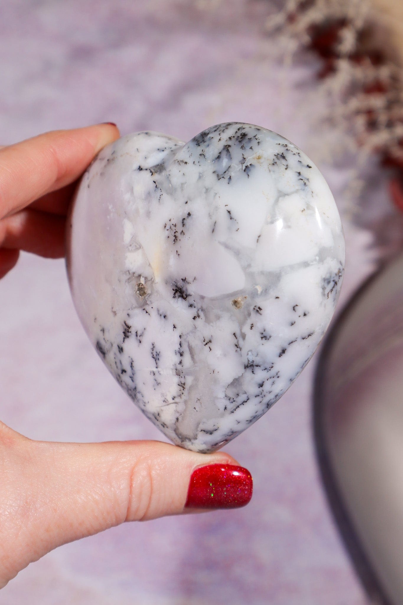 Merlinite Heart Carving 7-8cm, Madagascar Hearts Tali & Loz Crystals