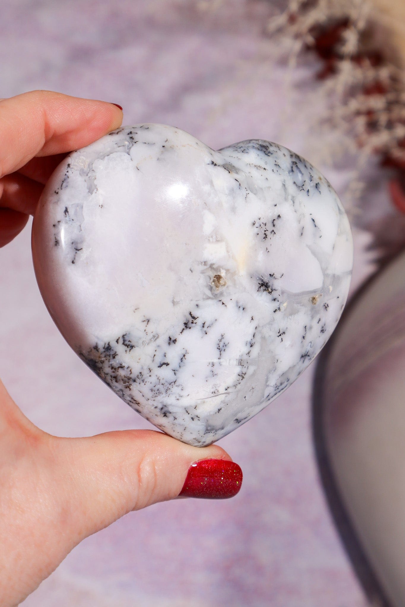 Merlinite Heart Carving 7-8cm, Madagascar Hearts Tali & Loz Crystals