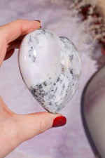Merlinite Heart Carving 7-8cm, Madagascar Hearts Tali & Loz Crystals