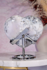 Merlinite Heart Carving 7-8cm, Madagascar Hearts Tali & Loz Crystals