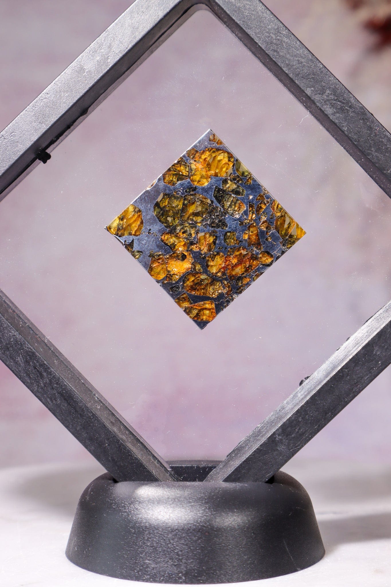 Meteorite Pallasite With Olivine 3cm Meteorite Tali & Loz Crystals