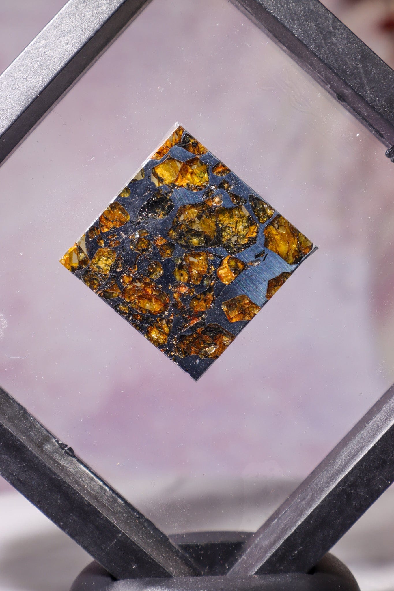 Meteorite Pallasite With Olivine 3cm Meteorite Tali & Loz Crystals