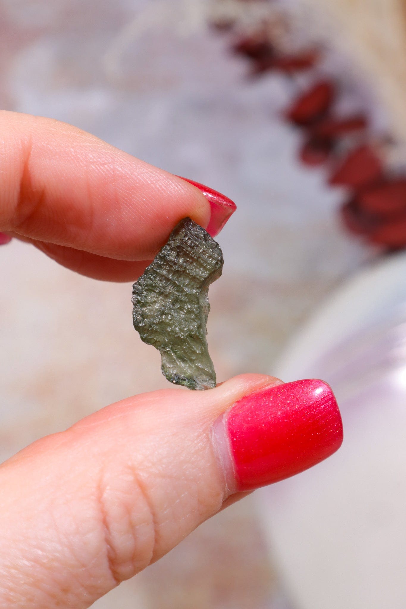 Moldavite Tektite 1.06gr Tektites Tali & Loz Crystals