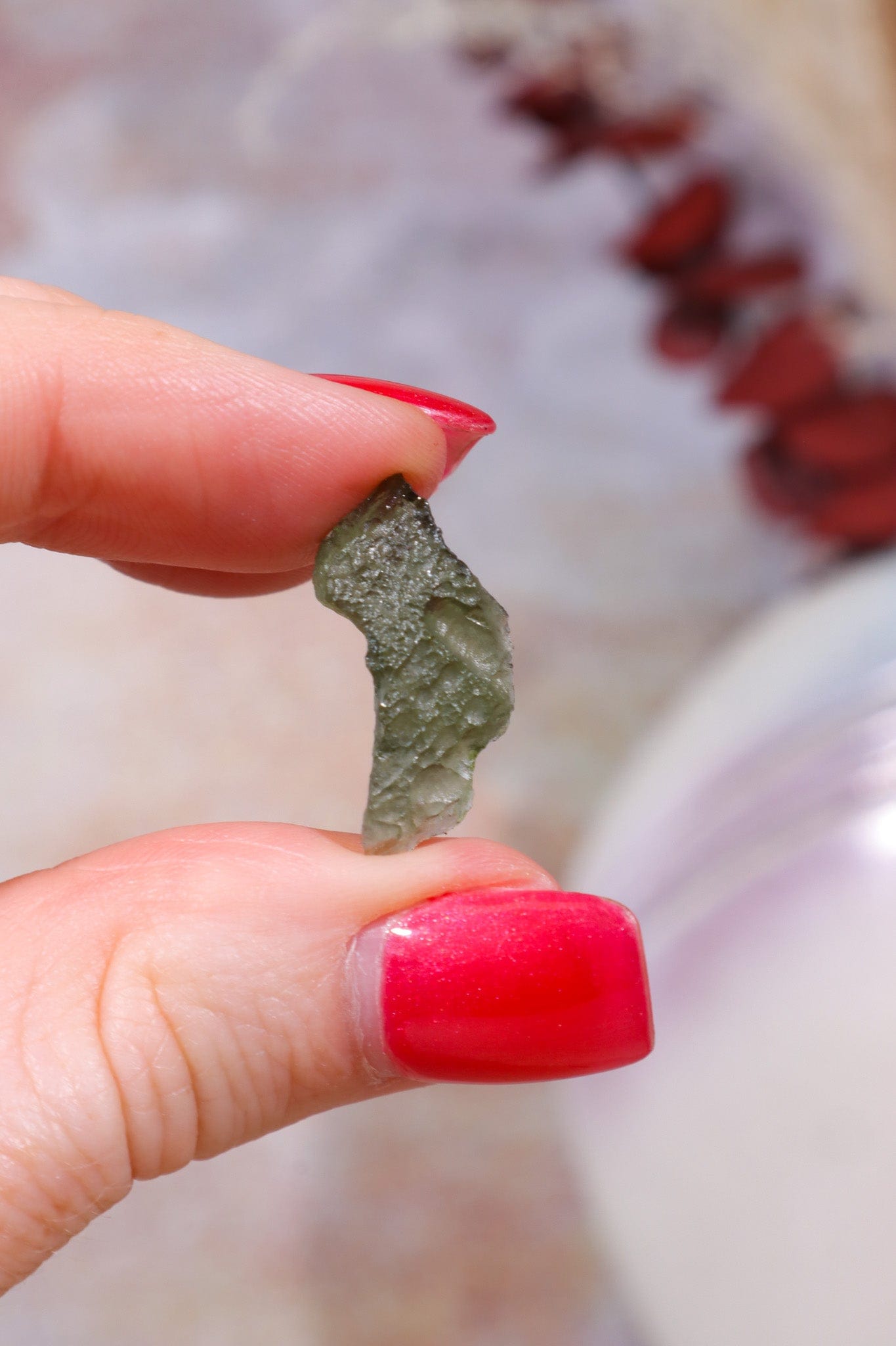 Moldavite Tektite 1.06gr Tektites Tali & Loz Crystals