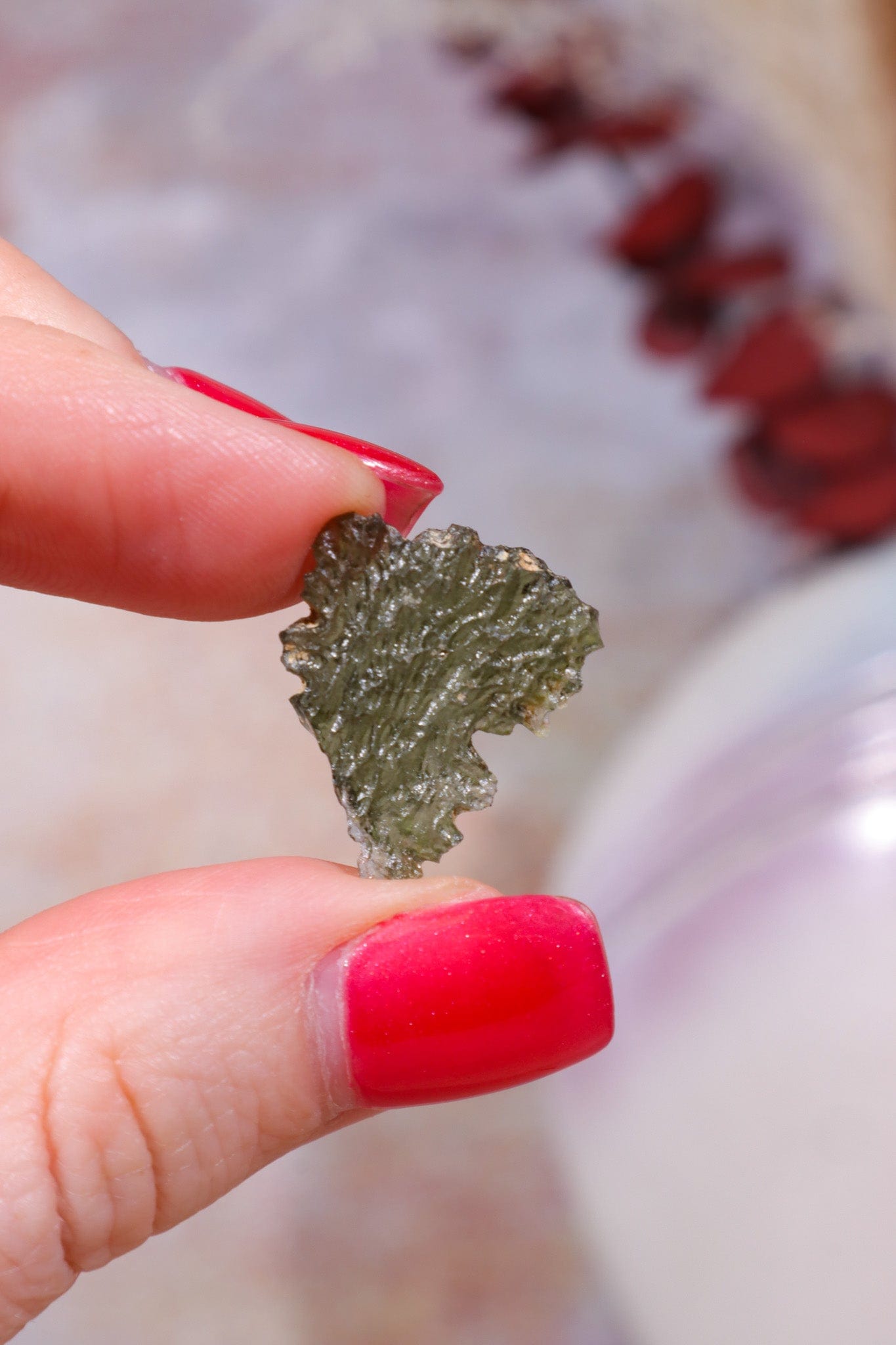 Moldavite Tektite 1.31gr Tektites Tali & Loz Crystals