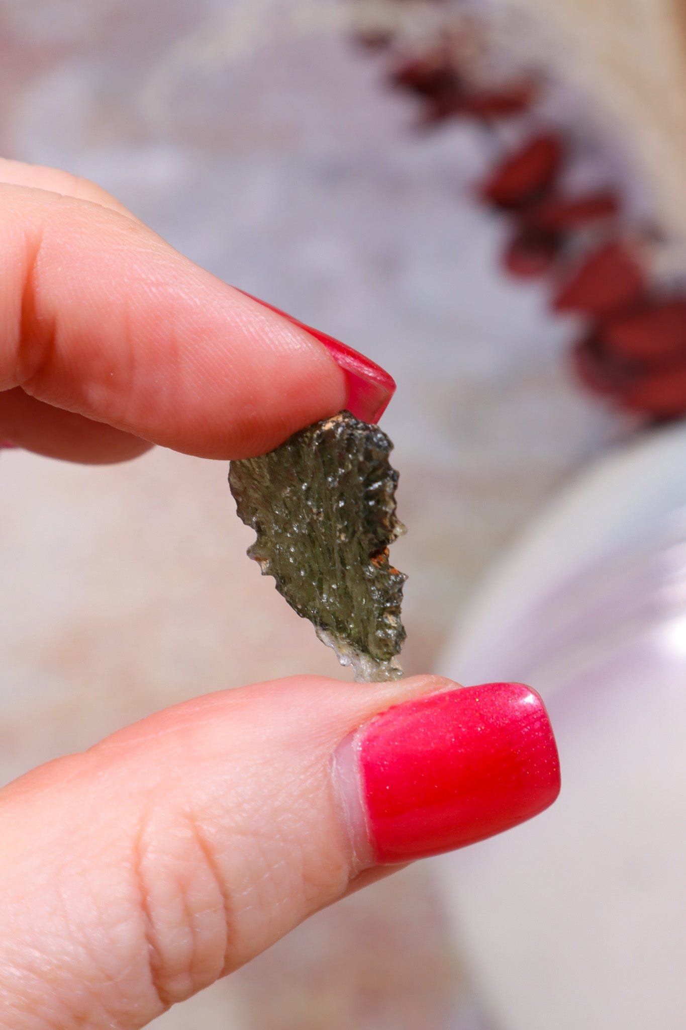 Moldavite Tektite 1.31gr Tektites Tali & Loz Crystals