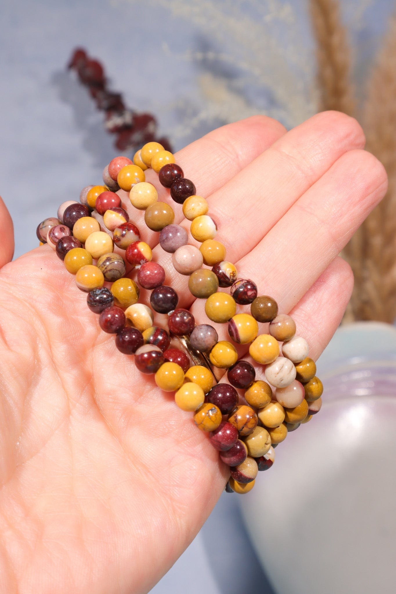 Mookaite Beaded Bracelet (Bead Size: 0.6cm), Intuitively Chosen Bracelets Tali & Loz Crystals