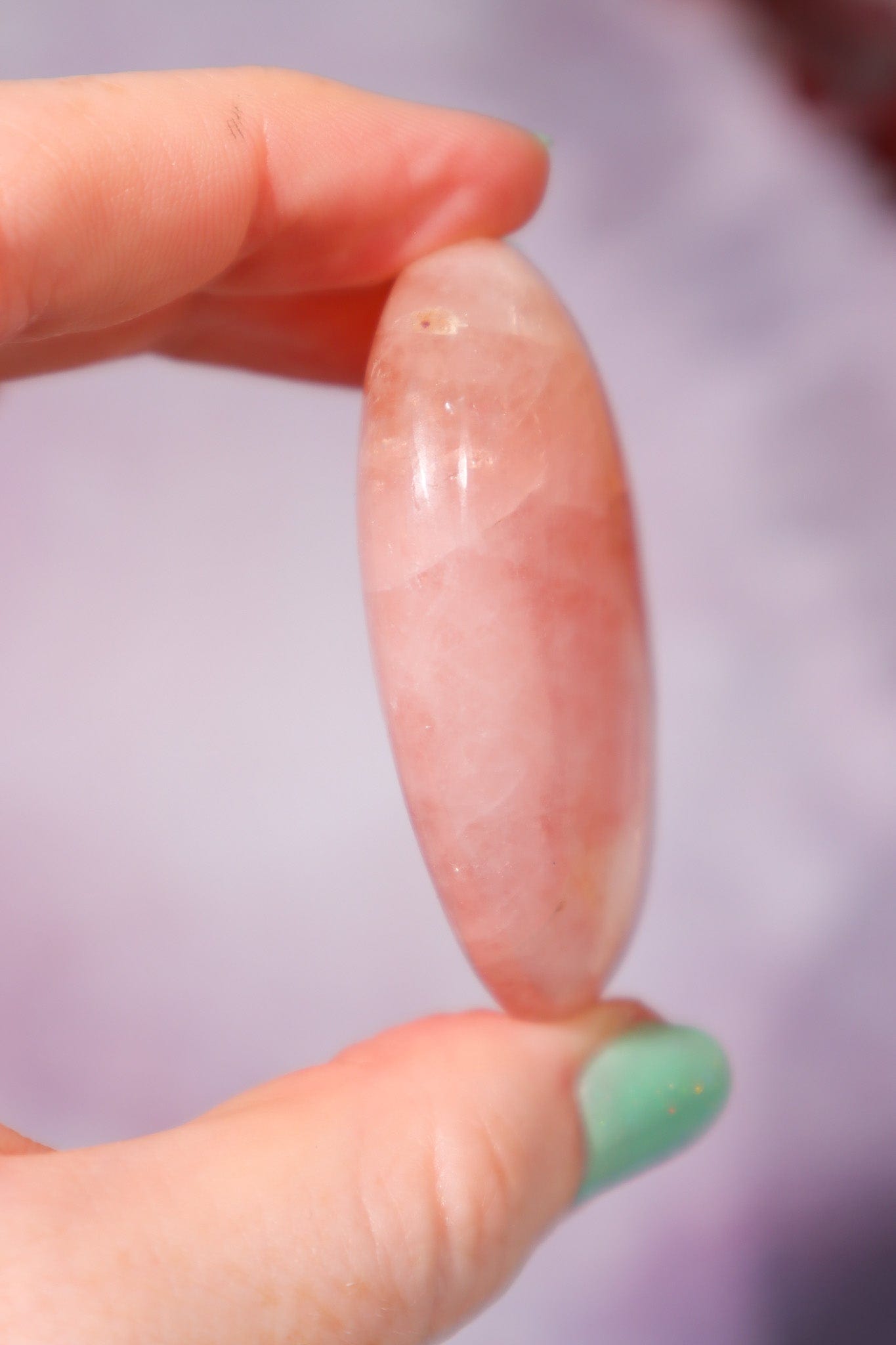 Morganite Palm Stone 5.2cm Palm Stones Tali & Loz Crystals