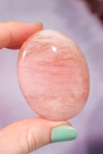 Morganite Palm Stone 5.2cm Palm Stones Tali & Loz Crystals