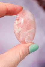 Morganite With Aquamarine Inclusion Palm Stone 4.2cm Palm Stones Tali & Loz Crystals
