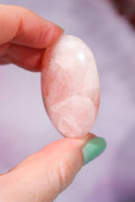 Morganite With Aquamarine Inclusion Palm Stone 4.2cm Palm Stones Tali & Loz Crystals