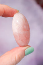 Morganite With Aquamarine Inclusion Palm Stone 4.2cm Palm Stones Tali & Loz Crystals