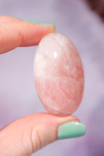 Morganite With Aquamarine Inclusion Palm Stone 4.2cm Palm Stones Tali & Loz Crystals