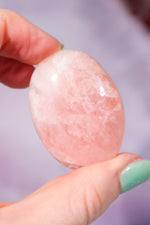 Morganite With Aquamarine Inclusion Palm Stone 4.2cm Palm Stones Tali & Loz Crystals