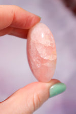 Morganite With Aquamarine Inclusion Palm Stone 4.2cm Palm Stones Tali & Loz Crystals