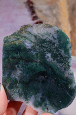 Moss Agate Slices Large 10-11cm, Intuitively Chosen Towers Tali & Loz Crystals