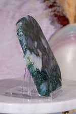 Moss Agate Slices Medium 9-10cm, Intuitively Chosen Towers Tali & Loz Crystals