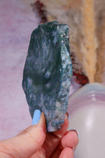 Moss Agate Slices Medium 9-10cm, Intuitively Chosen Towers Tali & Loz Crystals