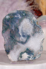 Moss Agate Slices Medium 9-10cm, Intuitively Chosen Towers Tali & Loz Crystals