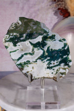 Moss Agate Slices Medium 9-10cm, Intuitively Chosen Towers Tali & Loz Crystals