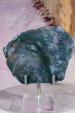 Moss Agate Slices Medium 9-10cm, Intuitively Chosen Towers Tali & Loz Crystals