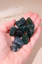 Moss Agate Tumblestones 20-30mm - Tali & Loz Crystals