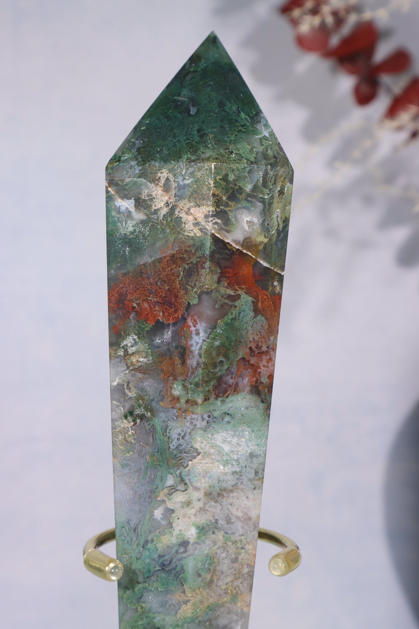 Moss Agate Wand 22cm Wand Tali & Loz Crystals