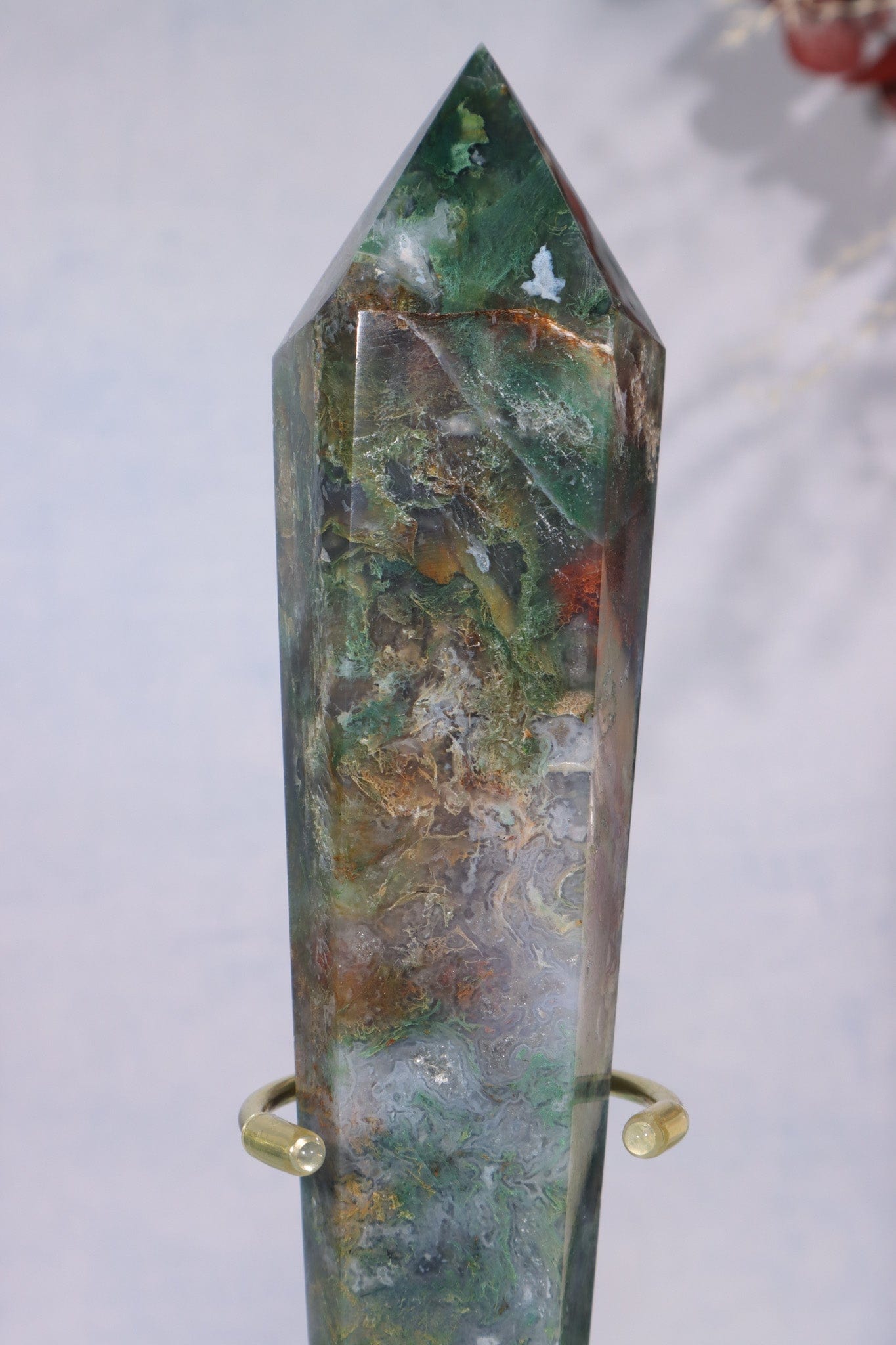 Moss Agate Wand 22cm Wand Tali & Loz Crystals