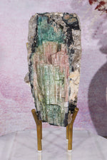 Multicolour Tourmaline With Stand From Quebec, Canada Specimen Tali & Loz Crystals