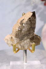 Natural Elestial Smokey Quartz Point With Calcite 6cm Points Tali & Loz Crystals