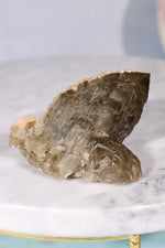 Natural Elestial Smokey Quartz Point With Calcite 6cm Points Tali & Loz Crystals